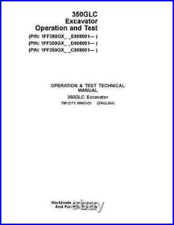 John Deere 350glc Excavator Operation Test Service Manual