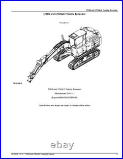 John Deere 3754g 3756glc Foresty Excavator Parts Catalog Manual