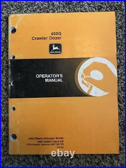 John Deere 400G Crawler Dozer Owner Operator Maintenance Manual OMT145887
