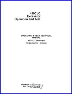 John Deere 450clc Excavator Operation Test Service Manual