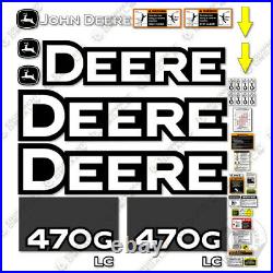 John Deere 470G LC Decal Kit Excavator Equipment Decals 3M Vinyl