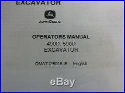 John Deere 490D 590D Excavator Operator's Manual OMAT126018 I8