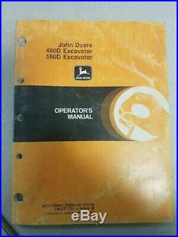John Deere 490D 590D Excavator Owner Operators Manual