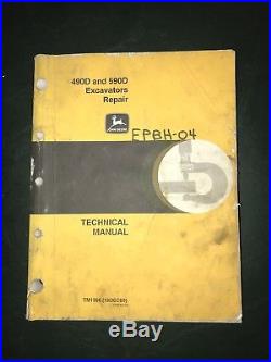 John Deere 490D 590D Excavator Repair Manual Service Technical Manual TM1390