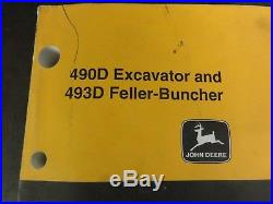 John Deere 490D Excavator and 493D Feller-Buncher Parts Catalog Manual PC2166