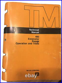 John Deere 490 Excavator Repair Operation And Tests Technical Manual (TM1302)