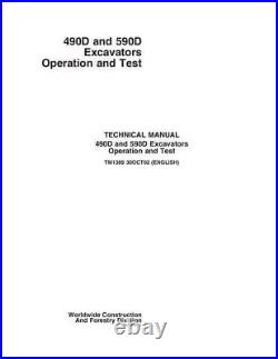 John Deere 490d 590d Excavator Operation Test Service Manual