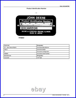 John Deere 550lc Excavator Parts Catalog Manual