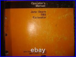 John Deere 595 Excavator Operators & Shop Service Repair Manual Am32