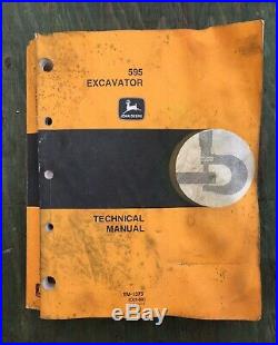 John Deere 595 Excavator Repair Service Manual Tm-1375