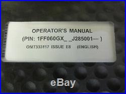 John Deere 60G Excavator Operator's Manual OMT333117 Issue E8