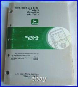 John Deere 6200 6300 6400 6500 tractor technical operation tests manual TM4524