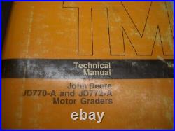 John Deere 670A 672A Motor Grader Repair & Op Test Tech Manual TM1188(DEC-87) H3