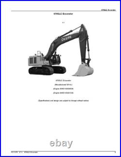 John Deere 670glc Excavator Parts Catalog Manual