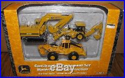 John Deere 690DLC Excavator 310D Backhoe 648E Log Skidder 1/64 Ertl Toy Set NEW