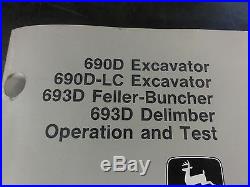 John Deere 690D Excavator 690D-LC Excavator Operation & Test Tech Manual TM1387
