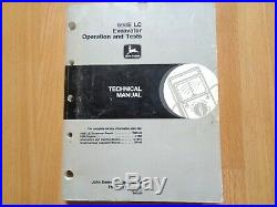 John Deere 690E LC Excavator technical operation tests manual TM1508 OEM