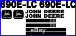 John Deere 690E-LC New Style NS Excavator Decal Set with Stripe JD Decals