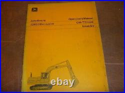 John Deere 690 Excavator Owner Operator Manual OMT33338