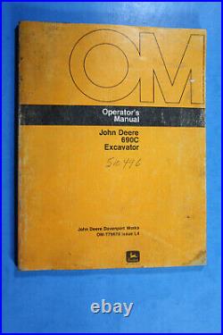 John Deere 690c Excavator Operator's Manual Om T79678 L4