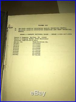 John Deere 690e LC Excavator Tech Manuals, 1-op Test & 1-repair Tm1508