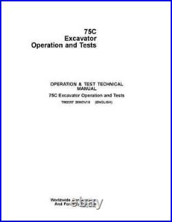 John Deere 75c Excavator Operation Test Service Manual