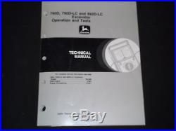 John Deere 790d 892d-lc Excavator Technical Service Manual Op / Test Tm-1395