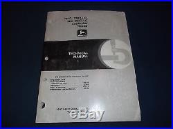 John Deere 790d Excavator Technical Service Shop Repair Manual Book Tm-1396