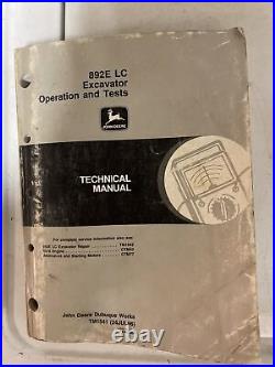 John Deere 892E LC Excavator Operation and Tests Technical Service Manual TM1541