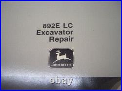 John Deere 892E LC Excavator Repair & OP & Test Tech Manual TM1541 TM1542 (1993)