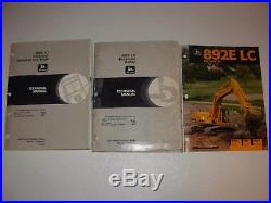John Deere 892E LC Excavator Repair & Operation / Tests Manuals, 2 vol set