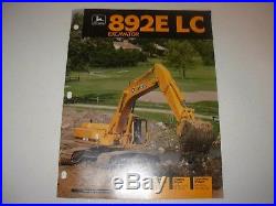 John Deere 892E LC Excavator Repair & Operation / Tests Manuals, 2 vol set