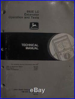 John Deere 992E LC Excavator Technical Operation & Test Manual