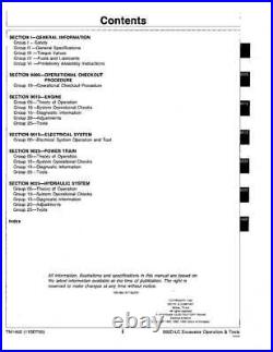 John Deere 992dlc Excavator Operation Test Service Manual