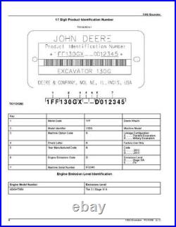 John Deere Excavator 290 Glc 290glc Parts Catalog Manual