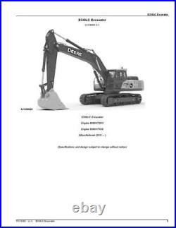 John Deere Excavator E330lc Parts Catalog