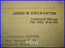 John Deere JD690-B Excavator Technical Manual TM1093 (Feb-82) O3