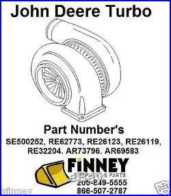John Deere NEW Turbocharger 440D 448D 540D 548D LOG SKIDDER GRAPPLE Turbo NEW