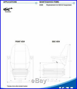 KM 1010 Uni Pro Seat and Suspension Seat Dozers, Excavators, Wheel Loaders Case