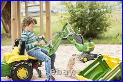 Licensed Rolly Junior John Deere Tractor with Frontloader & Rear Excavator