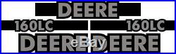 New John Deere 160LC Excavator Decal Set with 20' x 5 Black Stripe JD Decals
