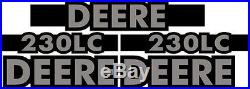 New John Deere 230LC Excavator Decal Set with 20' x 5 Black Stripe JD Decals