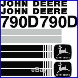 New John Deere 790D New Style NS Excavator Decal Set with Stripe JD Decals
