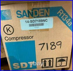 New NOS Sanden Compressor 7189 for John Deere Komatsu & Hitachi Excavators