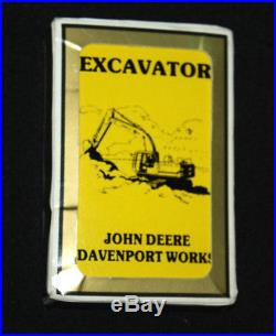 UNUSUAL VINTAGE JOHN DEERE DAVENPORT WORKS EXCAVATOR PLAYING CARDS