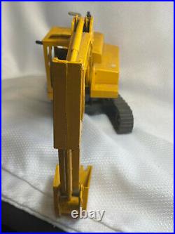 Vtg Ertl Yellow John Deere Diecast Metal Track Excavator Tractor Claw Bucket USA