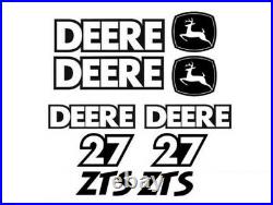 ZTS 27 John Deere JD MINI Excavator Set 3M Vinyl Decals Stickers Badge Graphics